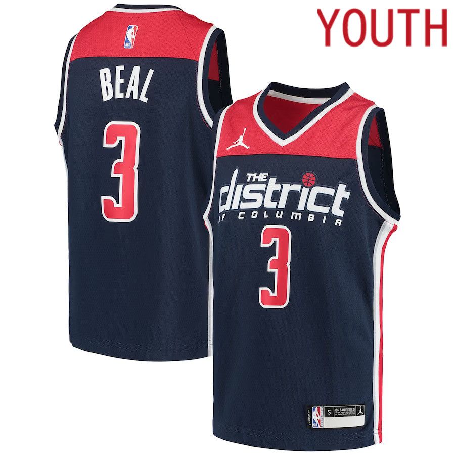 Youth Washington Wizards 3 Bradley Beal Jordan Brand Navy Swingman Player NBA Jersey